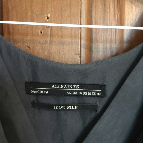 ALLSAINTS 100% Silk Tunic Dress - Size 10 - Picture 3 of 3